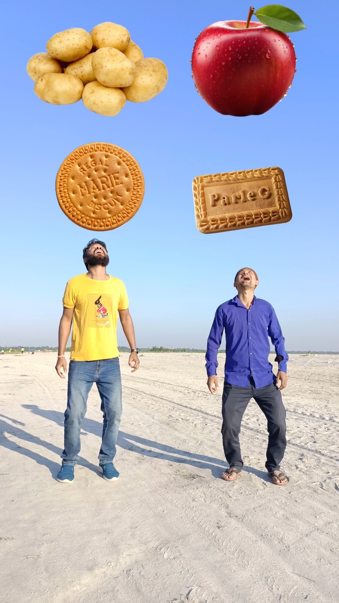 Parle-G biscuit Apple khate hue #newsong to Radha Meri Main Shyam Tera
